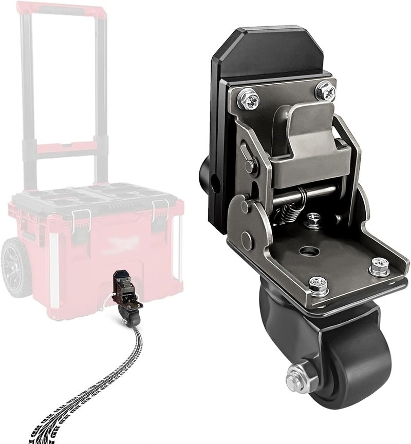 BPOPO Upgraded Steel Construction Front Wheels,Packout Caster Wheel kit fit for Milwaukee Packout Rolling Tool Box- Accessories for Packout Toolbox,200 Lbs Capacity - Image 1